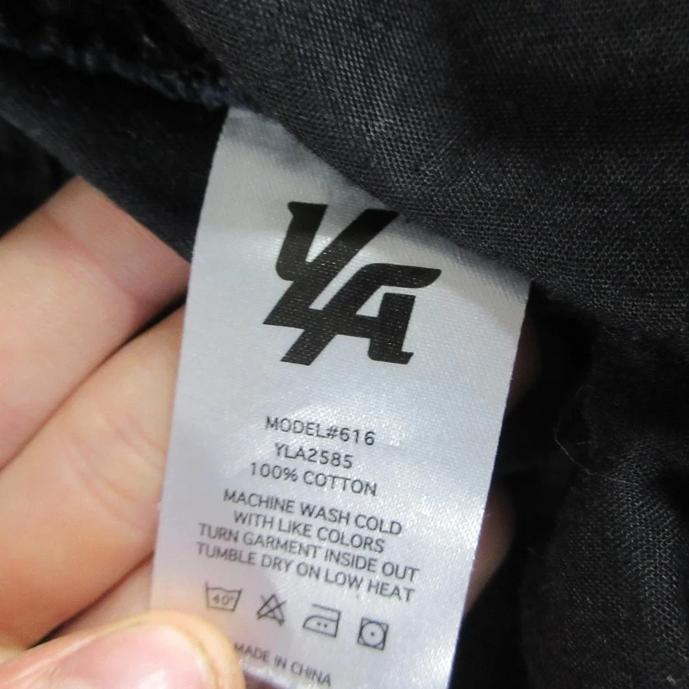 YoungLA Cargo Pants Mens 32x28 Black Cotton Canvas Workwear Pockets Casual - Picture 4 of 9